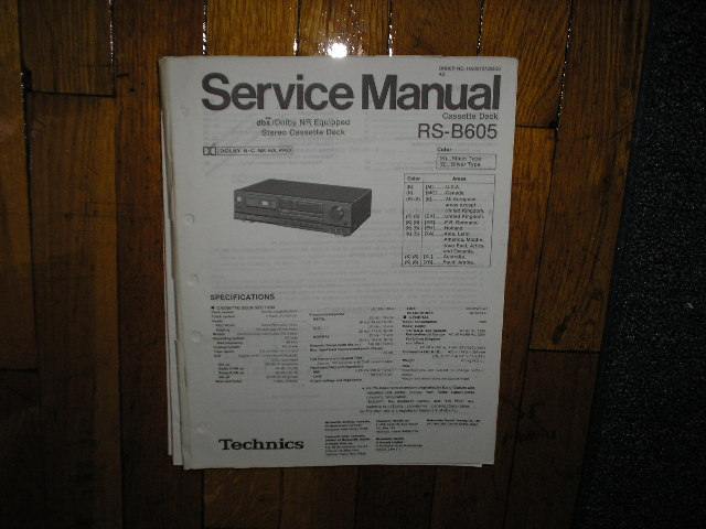 RS-B605 Cassette Deck Service Manual