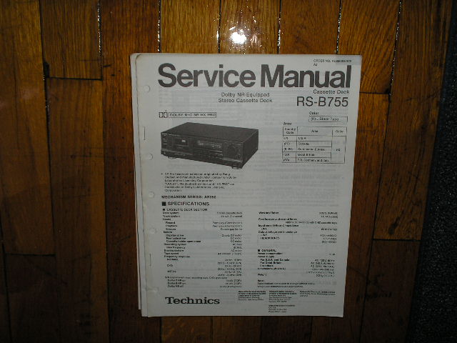 RS-B755 Cassette Deck Service Manual