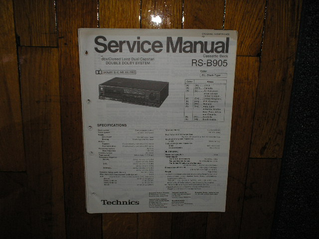RS-B905 Cassette Deck Service Manual