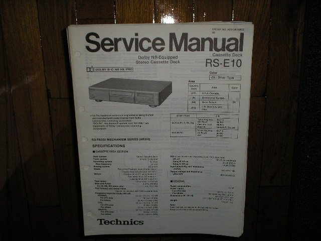 RS-E10 Cassette Deck Service Manual