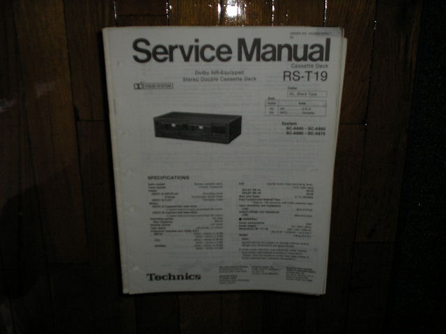RS-T19 Cassette Deck Service Manual