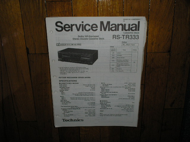 RS-TR333 Cassette Deck Service Manual