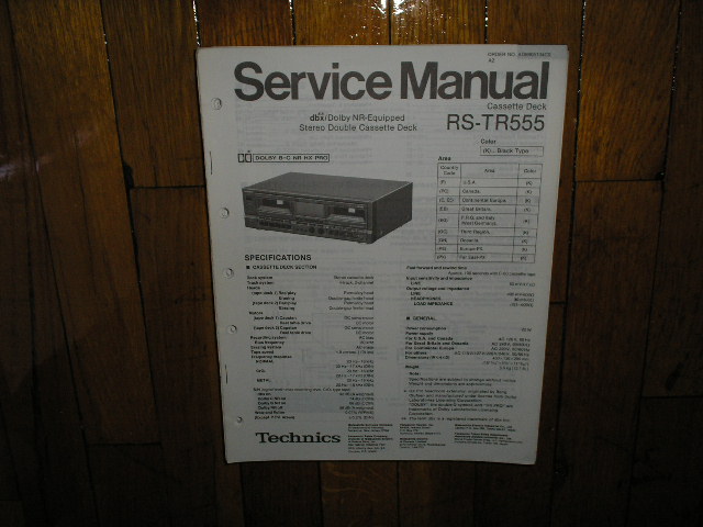 RS-TR555 Cassette Deck Service Manual