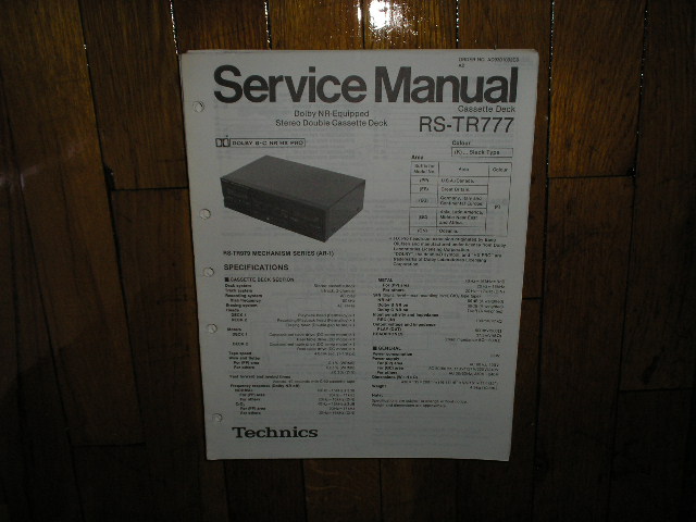 RS-TR777 Cassette Deck Service Manual
