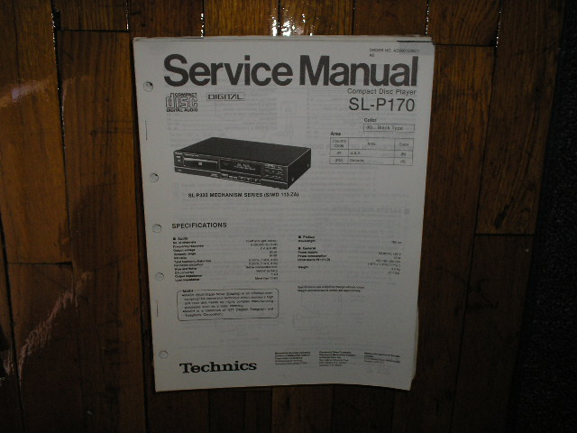 SL-P170 CD Player Service Manual