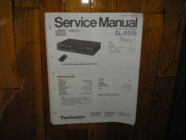 SL-P370 CD Player Operating Manual
