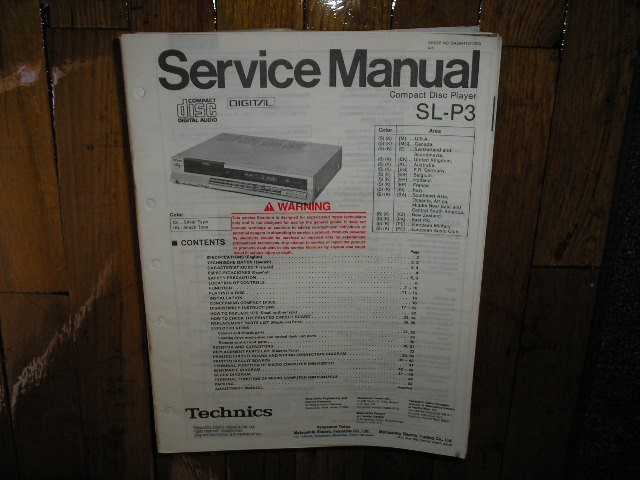 SL-P3 CD Player Service Manual