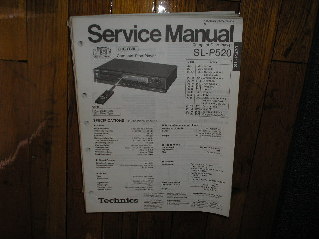 SL-P520 CD Player Service Manual