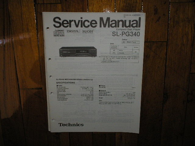 SL-PG340 CD Player Service Manual