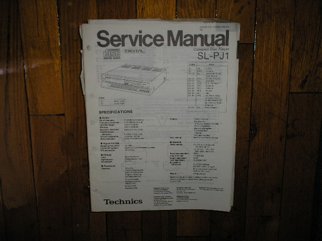 SL-PJ1 CD Player Service Manual
