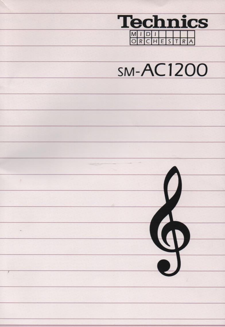 SM-AC1200 Midi Orchestra Operating Instruction Manual
