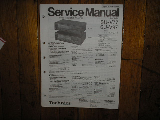 SU-V77 SU-V97 Amplifier Service Manual
