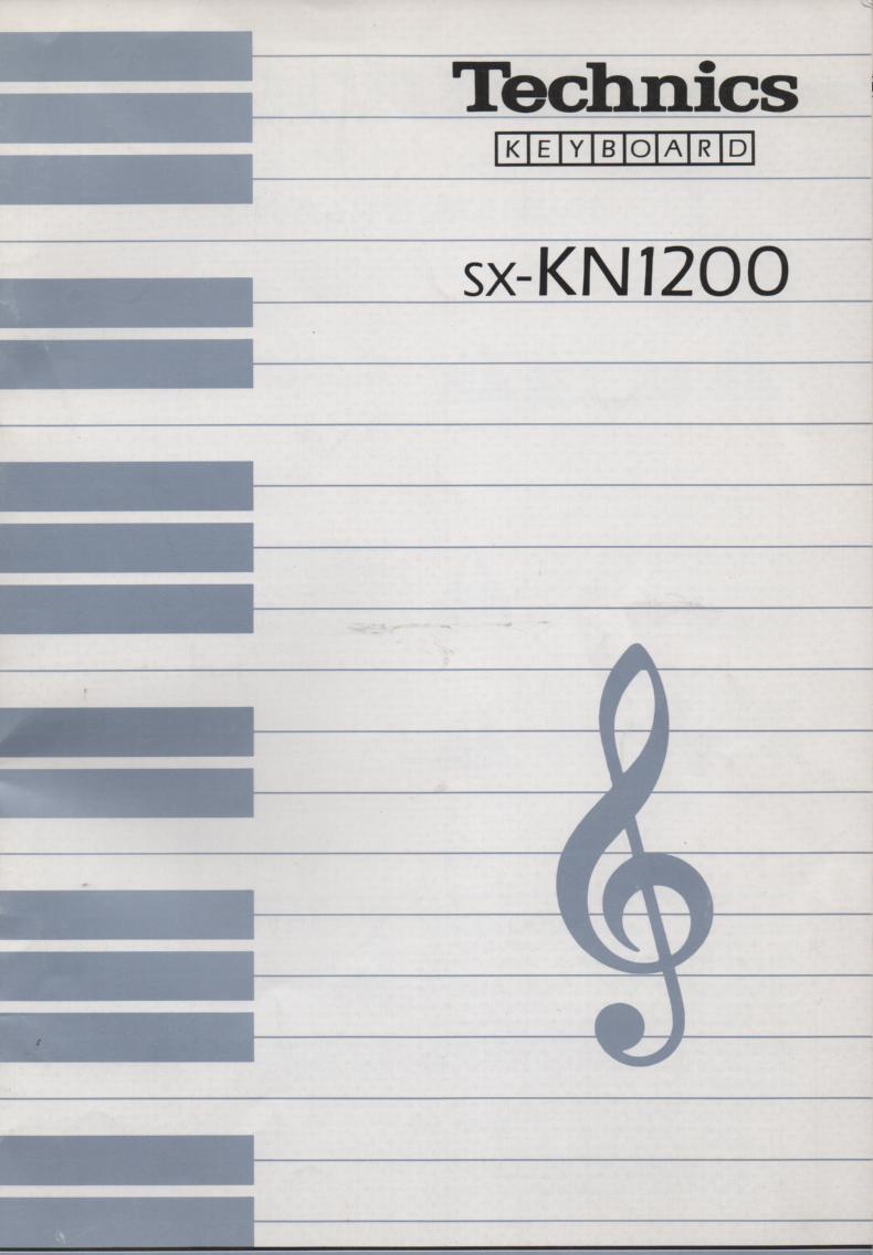 SX-KN1200 Keyboard Owners Manual.. 