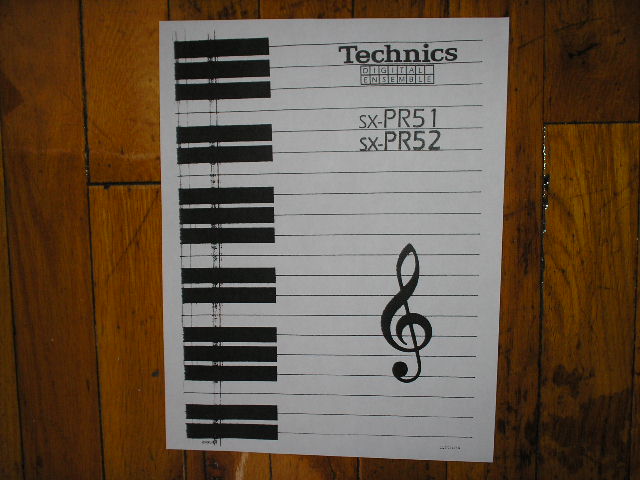 SX-PR51 SX-PR52 Organ Keyboard Operating Instruction Manual