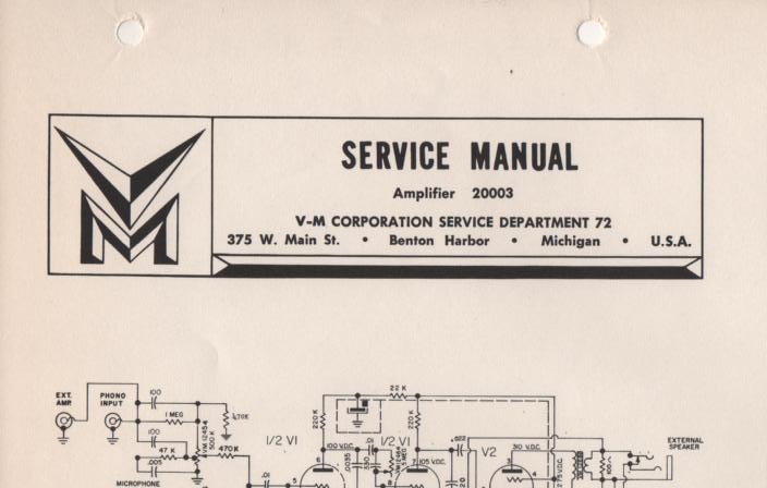 20003 Amplifier Service Manual