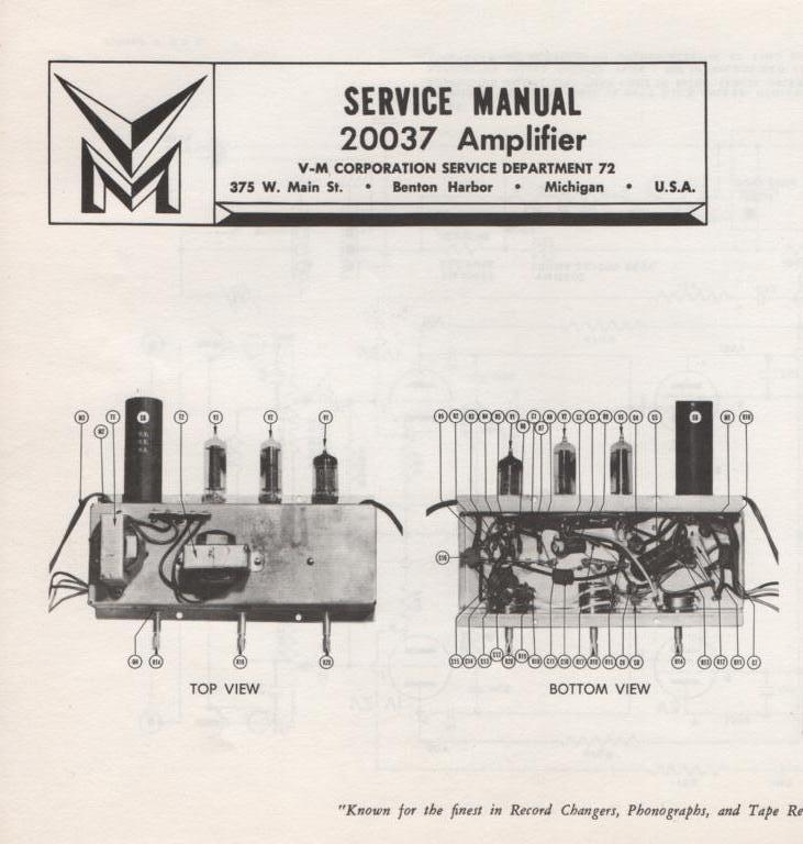 20037 Amplifier Service Manual