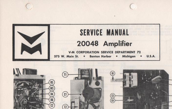 20048 Amplifier Service Manual