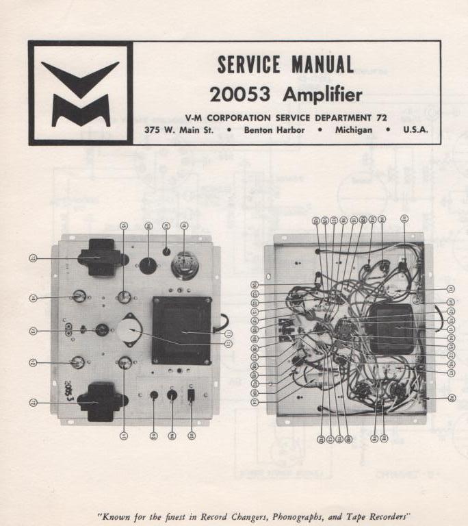 20053 Amplifier Service Manual