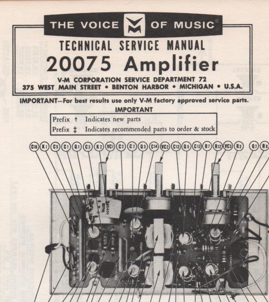 20075 Amplifier Service Manual