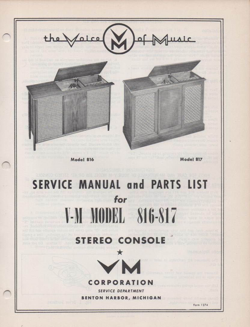 817 816 Console Service Manual