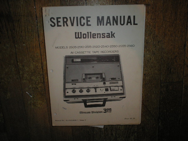 2505 2510 2515 2520 2540 2550 2555 2560 AV Cassette Tape Recorder Service Manual