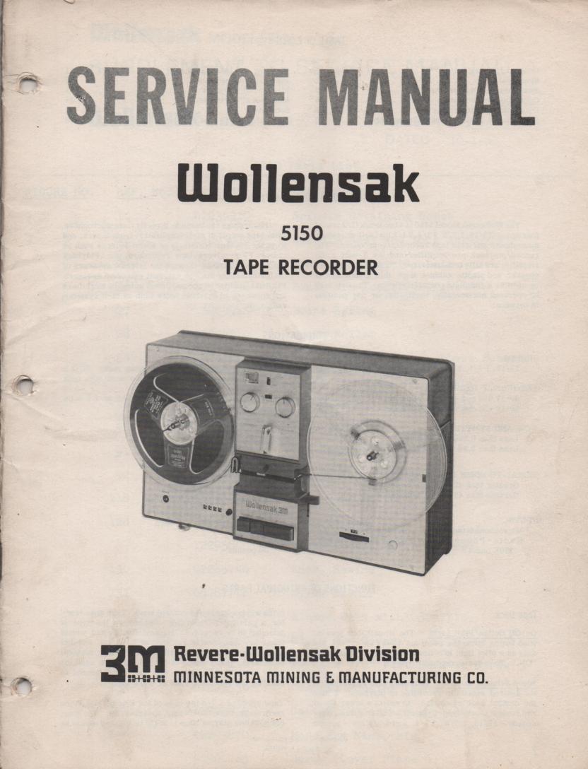 5150 Cassette Tape Recorder Service Manual  WOLLENSAK