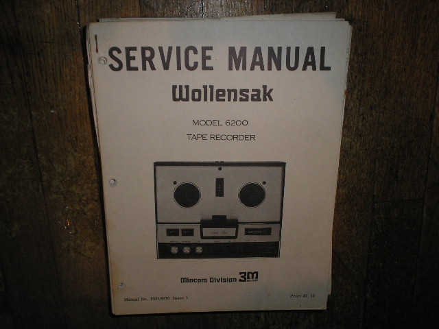 6200 Reel to Reel Service Manual  WOLLENSAK