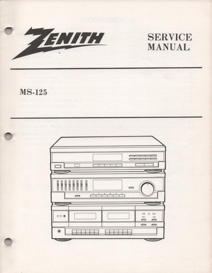 MS-125 Stereo System Service Manual