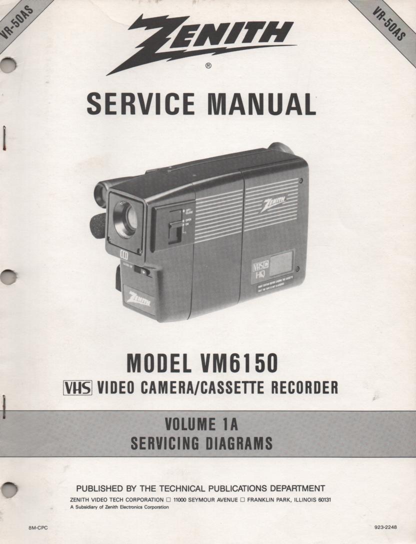 VM6150 Camcorder Schematics Service Manual